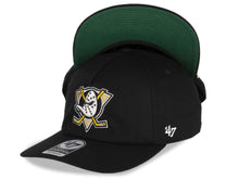 Load image into Gallery viewer, Mighty Ducks '47 NHL Snapback Cap Hat Black Crown/Visor Vintage Logo