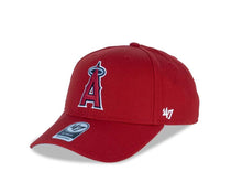 Load image into Gallery viewer, Los Angeles Anaheim Angels '47 Brand MLB MVP Adjustable Snapback Closure Cap Hat Team Color Red Crown/Visor Team Color Logo 2002 World Series Side Patch Gray UV