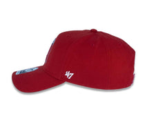 Load image into Gallery viewer, Los Angeles Anaheim Angels '47 Brand MLB MVP Adjustable Snapback Closure Cap Hat Team Color Red Crown/Visor Team Color Logo 2002 World Series Side Patch Gray UV