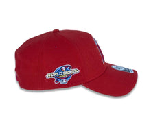 Load image into Gallery viewer, Los Angeles Anaheim Angels '47 Brand MLB MVP Adjustable Snapback Closure Cap Hat Team Color Red Crown/Visor Team Color Logo 2002 World Series Side Patch Gray UV
