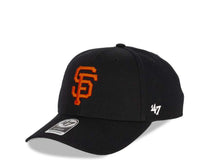 Load image into Gallery viewer, San Francisco Giants '47 Brand MLB MVP Adjustable Snapback Closure Cap Hat Team Color Black Crown/Visor Orange Logo 2010 World Series Side Patch Gray UV