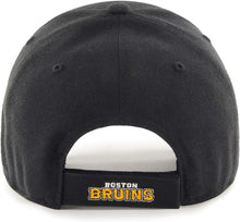 Load image into Gallery viewer, Boston Bruins '47 Brand NHL MVP Adjustable Cap Hat Black Crown/Visor Team Color Logo