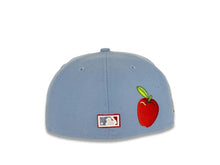 Load image into Gallery viewer, New York Yankees New Era MLB 59Fifty 5950 Fitted Cap Hat Sky Blue Crown/Visor White Logo with Roses 27X World Series Champions Side Patch Apple Back Logo Gray UV