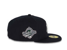 Load image into Gallery viewer, New York Yankees New Era MLB 59Fifty 5950 Fitted Cap Hat Team Color Navy Crown/Visor White Logo with Roses 1996 World Series Side Patch Pink UV