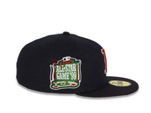Load image into Gallery viewer, Boston Red Sox New Era MLB 59Fifty 5950 Fitted Cap Hat Navy Crown/Visor Red/White Logo with Roses 1999 All-Star Game Side Patch Red UV