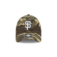 Load image into Gallery viewer, San Francisco Giants New Era 9FORTY 940 Adjustable Cap Hat Desert Camo Crown/Visor White/Black Logo Armed Forces Day 2021