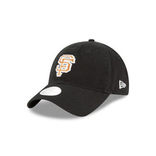 Load image into Gallery viewer, (Women) San Francisco Giants New Era 9TWENTY 920 Adjustable Cap Hat Black Crown/Visor Metallic Gold Logo