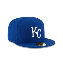 Load image into Gallery viewer, (Kids) Kansas City Royals New Era MLB 59FIFTY 5950 Fitted Cap Hat Royal Blue Crown/Visor White Logo My 1st First