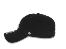 Load image into Gallery viewer, Atlanta Braves '47 MLB Clean Up Adjustable Cap Hat Black Crown/Visor White Logo Pink UV