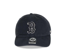 Load image into Gallery viewer, Boston Red Sox '47 MLB Clean Up Adjustable Cap Hat Navy Crown/Visor Black/White Logo Pink UV