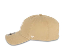 Load image into Gallery viewer, New York Yankees '47 MLB Clean Up Adjustable Cap Hat Khaki Crown/Visor White Logo Sky Blue UV
