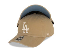 Load image into Gallery viewer, Los Angeles Dodgers '47 MLB Clean Up Adjustable Cap Hat Khaki Crown/Visor White Logo Sky Blue UV