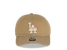 Load image into Gallery viewer, Los Angeles Dodgers '47 MLB Clean Up Adjustable Cap Hat Khaki Crown/Visor White Logo Sky Blue UV