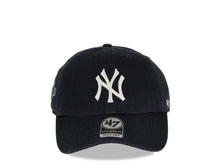 Load image into Gallery viewer, New York Yankees '47 Brand MLB Clean Up Adjustable Cap Hat Team Color Navy Crown/Visor White Logo 1996 World Series Side Patch Gray UV