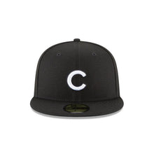 Load image into Gallery viewer, Chicago Cubs New Era MLB 59FIFTY 5950 Fitted Cap Hat Black Crown/Visor White Logo