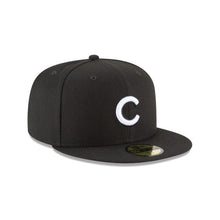 Load image into Gallery viewer, Chicago Cubs New Era MLB 59FIFTY 5950 Fitted Cap Hat Black Crown/Visor White Logo