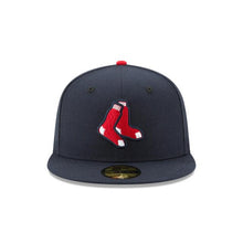 Load image into Gallery viewer, Boston Red Sox New Era MLB 59FIFTY 5950 Fitted Cap Hat Navy Crown/Visor Red/White "Socks" Logo