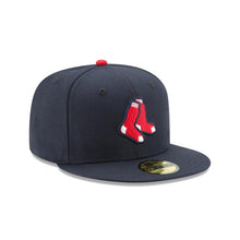 Load image into Gallery viewer, Boston Red Sox New Era MLB 59FIFTY 5950 Fitted Cap Hat Navy Crown/Visor Red/White "Socks" Logo