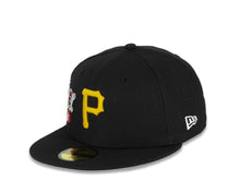 Load image into Gallery viewer, Pittsburgh Pirates New Era MLB 59FIFTY 5950 Fitted Cap Hat Team Color Black Crown/Visor Yellow Logo City Cluster