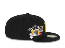 Load image into Gallery viewer, Pittsburgh Pirates New Era MLB 59FIFTY 5950 Fitted Cap Hat Team Color Black Crown/Visor Yellow Logo City Cluster
