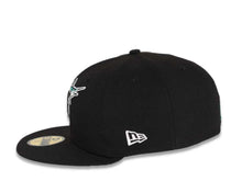 Load image into Gallery viewer, Florida Marlins New Era MLB 59FIFTY 5950 Fitted Cap Hat Black Crown/Visor Team Color Logo City Cluster