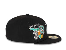 Load image into Gallery viewer, Florida Marlins New Era MLB 59FIFTY 5950 Fitted Cap Hat Black Crown/Visor Team Color Logo City Cluster