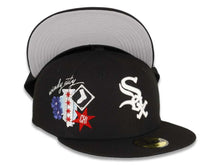 Load image into Gallery viewer, Chicago White Sox New Era MLB 59FIFTY 5950 Fitted Cap Hat Black Crown/Visor White Logo City Cluster