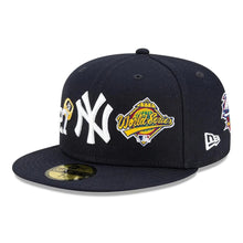 Load image into Gallery viewer, New York Yankees New Era MLB 59FIFTY 5950 Fitted Cap Hat Navy Crown/Visor Team Color Logo (27x Count The Rings)