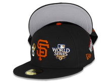 Load image into Gallery viewer, San Francisco Giants New Era MLB 59FIFTY 5950 Fitted Cap Hat Team Color Black Crown/Visor Orange Logo Count the Ring