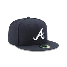 Load image into Gallery viewer, (Youth) Atlanta Braves New Era MLB 59FIFTY 5950 Fitted Cap Hat Team Color Navy Crown/Visor White Logo