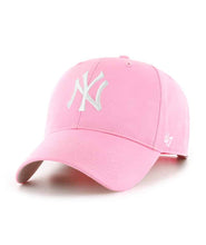 Load image into Gallery viewer, New York Yankees '47 MLB MVP Adjustable Cap Hat Light Pink Crown/Visor White Logo