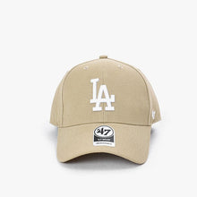 Load image into Gallery viewer, Los Angeles Dodgers '47 MLB MVP Adjustable Cap Hat Khaki Crown/Visor White Logo