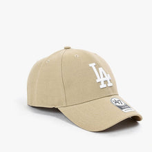 Load image into Gallery viewer, Los Angeles Dodgers '47 MLB MVP Adjustable Cap Hat Khaki Crown/Visor White Logo