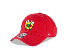 Load image into Gallery viewer, Chicago Blackhawks '47 NHL Clean Up Adjustable Cap Hat Red Crown/Visor Team Color Axe Logo