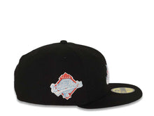 Load image into Gallery viewer, Atlanta Braves New Era MLB 59FIFTY 5950 Fitted Cap Hat Black Crown/Visor White Logo (Team Fire Flame)