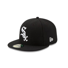 Load image into Gallery viewer, (Youth) Chicago White Sox New Era MLB 59FIFTY 5950 Fitted Cap Hat Black Crown/Visor White Logo