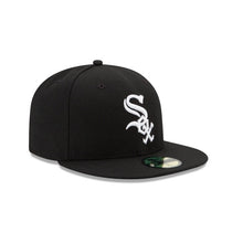 Load image into Gallery viewer, (Youth) Chicago White Sox New Era MLB 59FIFTY 5950 Fitted Cap Hat Black Crown/Visor White Logo