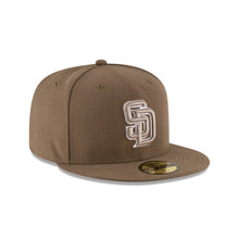 Load image into Gallery viewer, (Youth) San Diego Padres New Era MLB 59FIFTY 5950 Fitted Cap Hat Olive Crown/Visor Olive/White Logo