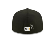 Load image into Gallery viewer, Pittsburgh Pirates New Era MLB 59FIFTY 5950 Fitted Cap Hat Black Crown/Visor Yellow Logo (Paisley)