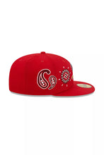 Load image into Gallery viewer, St. Louis Cardinals New Era MLB 59FIFTY 5950 Fitted Cap Hat Red Crown/Visor Team Color “Bird” Logo (Paisley)