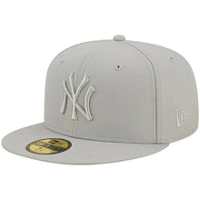 Load image into Gallery viewer, New York Yankees New Era MLB 59FIFTY 5950 Fitted Cap Hat Medium Silver (Light Gray) Crown/Visor Medium Silver (Light Gray) Logo (Color Pack)