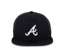 Load image into Gallery viewer, Atlanta Braves New Era MLB 9FIFTY 950 Mesh Trucker Snapback Cap Hat Navy Crown/Visor White Logo