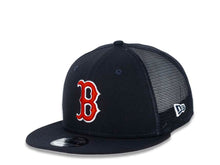 Load image into Gallery viewer, Boston Red Sox New Era MLB 9FIFTY 950 Mesh Trucker Snapback Cap Hat Navy Crown/Visor Team Color Logo