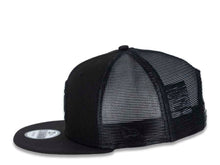 Load image into Gallery viewer, San Diego Padres New Era MLB 9FIFTY 950 Mesh Trucker Snapback Cap Hat Black Crown/Visor Black Logo