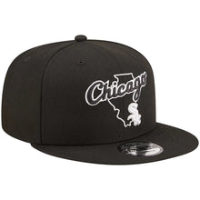 Load image into Gallery viewer, Chicago White Sox New Era MLB 9FIFTY 950 Snapback Cap Hat Black Crown/Visor White Logo (Logo State)