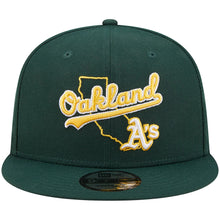 Load image into Gallery viewer, Oakland Athletics New Era MLB 9FIFTY 950 Snapback Cap Hat Green Crown/Visor Team Color Logo (Logo State)
