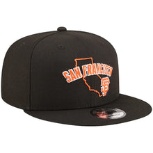 Load image into Gallery viewer, San Francisco Giants New Era MLB 9FIFTY 950 Snapback Cap Hat Black Crown/Visor Team Color Logo (Logo State)