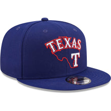 Load image into Gallery viewer, Texas Rangers New Era MLB 9FIFTY 950 Snapback Cap Hat Royal Blue Crown/Visor Team Color Logo (Logo State)