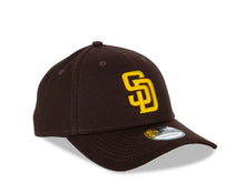 Load image into Gallery viewer, San Diego Padres New Era MLB 9FORTY 940 Adjustable Cap Hat Dark Brown Crown/Visor Yellow Logo Friar Back Logo