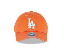 Load image into Gallery viewer, Los Angeles Dodgers '47 Brand MLB Clean Up Adjustable Cap Hat Mango Orange Crown/Visor White Logo